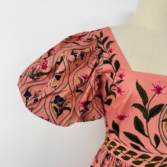 Agua By Agua Bendita Alga Pacifico Embroidered Midi Dress M - Picture 8 of 15